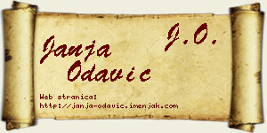 Janja Odavić vizit kartica